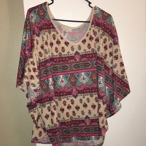 Woman’s batwing blouse